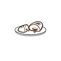 Bread chocolate logo. mascot Bakery cake