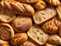 Bread close up. Texture of bread. Abstract food background Royalty Free Stock Photo