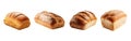 loaf of bread collection. Isolated transparent PNG background.