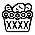 Bread container icon outline vector. Food table vessel