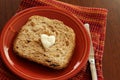 Bread with cream cheese heart Royalty Free Stock Photo