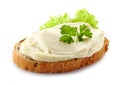 Bread with cream cheese Royalty Free Stock Photo