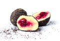 Bread crumb dumplings with cherry and poppy seeds Royalty Free Stock Photo