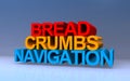 bread crumbs navigation on blue Royalty Free Stock Photo