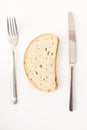 Bread and cutlery Royalty Free Stock Photo