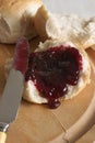 Bread and Damson Jam Royalty Free Stock Photo