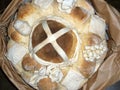 Bread, decorated artistic.