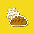 Bread doodle icon, sticker