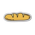 Bread doodle icon, vector illustration