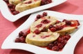 Bread dumplings with cherry