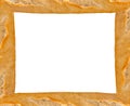 Bread frame on white background Royalty Free Stock Photo