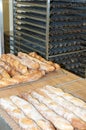 Bread-French baguettes in a bakery Royalty Free Stock Photo