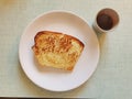 Bread grilled and italian moka coffee, light breakfast, Food, drink Royalty Free Stock Photo