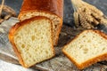 bread with holes, Crispy artisan ciabatta bread, Food blog pastries flour hot morning fresh bread Royalty Free Stock Photo