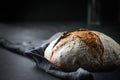 Bread. Homemade whole grain bread on a dark napkin