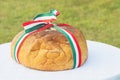 Bread with Hungarian Tricolor Ribbon