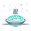 Mix icon for Bread, food and bake Royalty Free Stock Photo