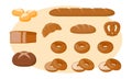 Bread Icon Set Vector Design