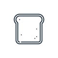 bread icon vector from food and drinks allergy concept. Thin line illustration of bread editable stroke. bread linear sign for use