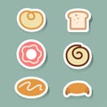 Bread icons set