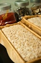 Bread ingredients ready for oven Royalty Free Stock Photo