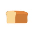 Bread isolated. piece of bread on white background