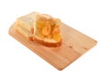 Bread with jam on a board