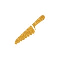Gold Glitter Icon - Bread knife