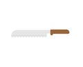 Bread knife isolated. Vector illustration