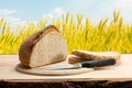 Bread with knife