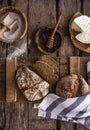 Bread on the leaven. Fresh homemade bread. Crisp. Bread at leaven. Unleavened bread. dietary bread Royalty Free Stock Photo