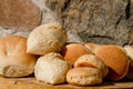 Still life of freshly baked bread