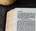 The bread of life, God Jesus Christ. Biblical concept of bread of heaven. Royalty Free Stock Photo