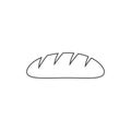 Bread line icon in flat style. Vector