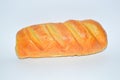 Bread loaf close up shot isolated on white background Royalty Free Stock Photo