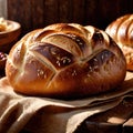 Bread, loaf of freshly baked bread, food meal staple