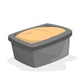 Bread loaf pan full of dough. Cooking bread Royalty Free Stock Photo