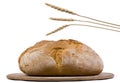 Bread Loaf with wheat isolated 2