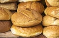 bread loafs lying on the shelf