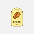 Bread Logo design template. Badges bread elements for restaurant. vector illustration