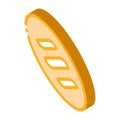 Bread Long Loaf Baked Food isometric icon vector illustration