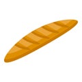 Bread long loaf icon isometric vector. Petite cooking