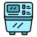 Bread machine device icon vector flat