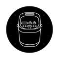 Bread maker color line icon. Kitchen device.