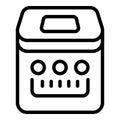 Bread maker icon outline vector. Breadmaker food