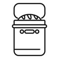 Bread maker machine icon outline baking appliance Royalty Free Stock Photo
