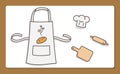 Bread making equipment kawaii doodle flat cartoon vector