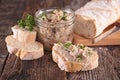 Bread with meat spread Royalty Free Stock Photo