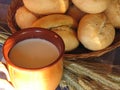 Bread, milk and wheat Royalty Free Stock Photo