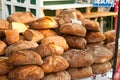 Bread on outdoor market Royalty Free Stock Photo